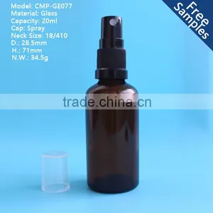Hot Sale 20ml Amber Essential Oil Glass Bottle With Mist Spray Pump Quality Choice thumbnail-2