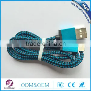 High Quality Weaving Colorful 8p USB Cable for Iphone 5S 6 6p 6S thumbnail-2