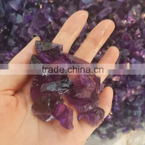Natural Deep Purple Crystal Amethyst Rough Stones thumbnail-2
