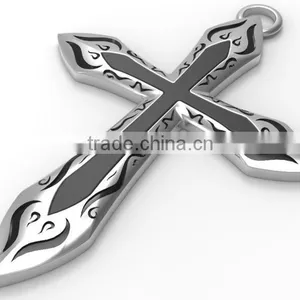 Costing Men Jewelry Necklace Pendant Stainless Steel Cross Pendant thumbnail-4