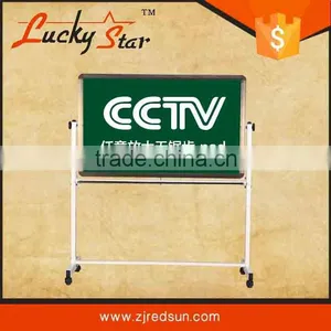 360 Degrees Rotated Mobile No-glare Tempered Magnetic Glass Whiteboard With Lockable Castors Magnets thumbnail-1