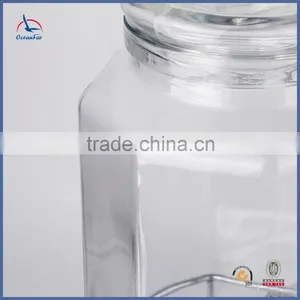 Recycled Glass Honey Dispenser Bulk Selling Glass Jar With Tap thumbnail-4