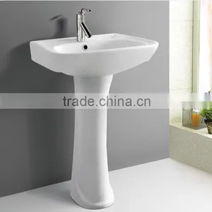 Ceramic Pedestal Basin /sink With Bright Surface thumbnail-2