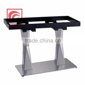 Stainless Steel Hot Pot Table Leg, Cutting Table Frame, Brushed Stainless Steel Table Feet thumbnail-1