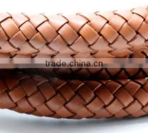 Bolo Braided Round Leather Cords |100% Genuine Leather 3mm Braided Bolo Cord Round thumbnail-1