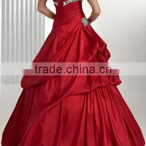 2015 Factory Custom Made Latest Design Party Gowns Ball Gown Vestidos de Fiesta Red Prom Dresses thumbnail-2