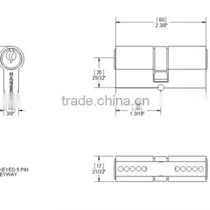 Mortise Lock Door Cylinder With Three Years Warranty thumbnail-2
