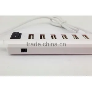 7 Port USB 2.0 Hub High Speed USB Powered Hub Adapter For Desktop PC Laptop Mac Book thumbnail-2