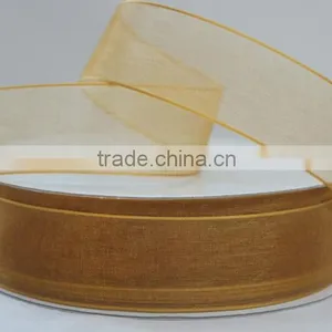 Factory Direct Sale Sheer Organza Ribbon 100% Polyester Organza Ribbon 100% Nylon Sheer Organza Ribbon thumbnail-2