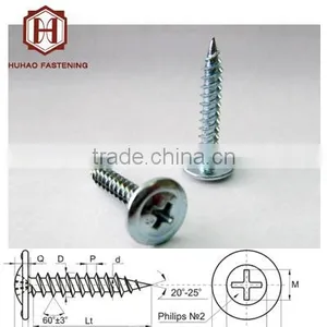 8x1'' Phillips Cross Slivery Zinc Truss Head Self Tapping Screw thumbnail-1