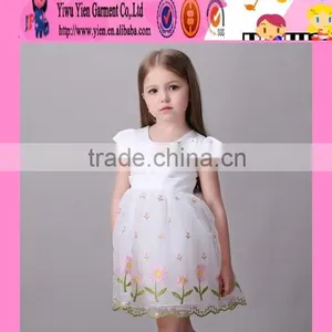 2016 Flower Princess Dress Modern Children Dress One Piece Baby Latest Children Dress Designs thumbnail-5