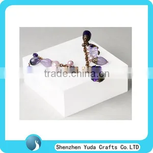 Elegant White Acrylic Display Block Plexiglass Lucite Material Jewelry Display Block thumbnail-1