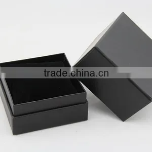 Cube Shape Luxury Black Watch Boxes WIth Pillow Cushion Inside thumbnail-3