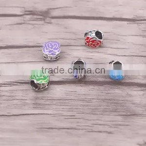 European Flower Bead CHARM Fits European Charm Bracelets thumbnail-2