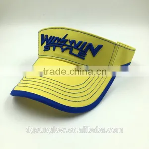 Custom Design 100% Cotton Sun Hats Sports Visor With 3D Embroidery thumbnail-2