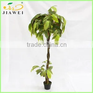 Cheap Artificial Decorative Green Luck Leaves Plant Tree Wood Trunk thumbnail-1