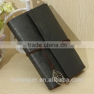 Hot Selling Sketchbook Stationery PU Leather Notebook Leaf Journal Diary thumbnail-3