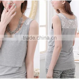 Breathable Breastfeeding Tank Tops for Maternity Nursing thumbnail-3