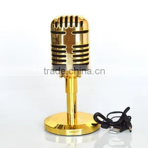 Home KTV Bluetooth 10 Meters Transfer Metal Material Acoustic Retro Microphone Bluetooth Speaker thumbnail-2