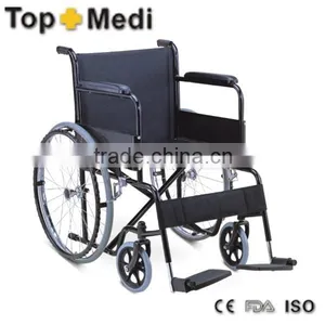 Lightweight Steel Manual Economy Type Wheelchair for Disabled People thumbnail-1