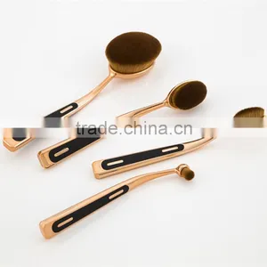 New Arrival 4pcs Oval Makeup Brush Set Christmas Gift for Girls thumbnail-2