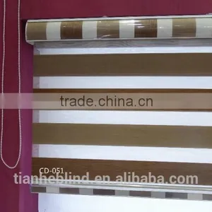 Double-color Translucent Zebra Blinds Fabrics thumbnail-1