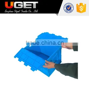 Can be Recycled Stackable Grid Handle Hard Plastic Crate thumbnail-4
