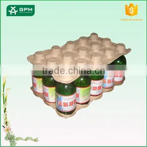 Hot Sale Mouled Pulp Eco-Friendly Paper Pulp Wine Tray , Beer Red Wine Tray Package thumbnail-1