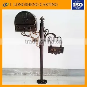 Antique Outdoor Cast Aluminum Mailbox for Apartment Residence / Apartment Building Mailbox thumbnail-2