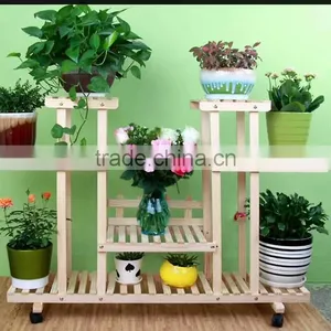 Wholesales Unique Indoor Wooden Plant Flower Stand thumbnail-3