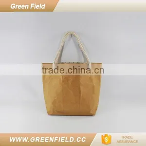 Green Field Washable Paper Tote Bag Disposable Laundry Bag thumbnail-1