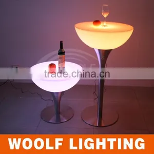 Fashional Bar Nightclub Round Glow LED Table thumbnail-3