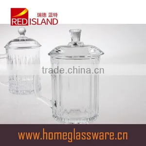 370ml High Clear Crystal Embossed Glass Stein 2016 Hot Selling thumbnail-1
