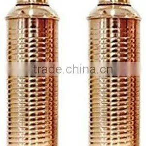 Handmade Pure Copper YOGA Thermos Design Water Bottle 600 and 900 ml - For Health Yoga Ayurveda thumbnail-4