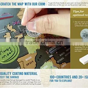 Travel Inspired Scratch Wanderlust Poster Map With 229 Travel Stickers thumbnail-4