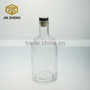 Refillable 750ml Vodka Liquor Display Glass Bottle With Synthetic T-Top Stopper thumbnail-3