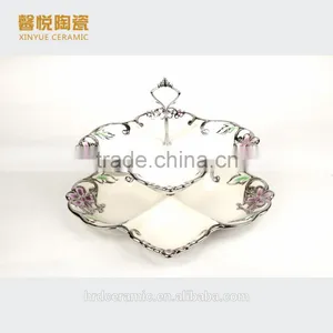 High Quality Silver Electroplating Ceramic Departed Plates/dishes thumbnail-3
