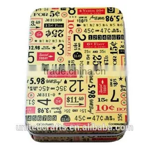 New Sale Small Storage Jars Rectangular Iron Tin Gift Jewelry Holder Storage Box thumbnail-3