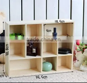 DIY Display Wood Storage Box Cabinet on Wall Desk thumbnail-3
