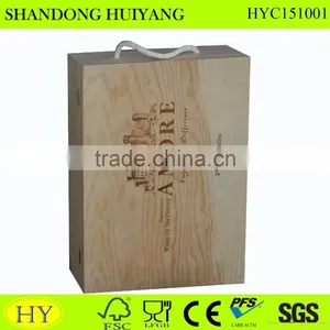 Antique Custom Pine Wooden Wine Box thumbnail-2