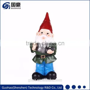 Hand Painted Christmas Garden Gnome Watering Yard Gnome thumbnail-1