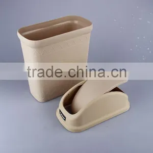 Household Garbage Can/Rubbish Bin With Relief Pattern/Plastic Trash Can thumbnail-4