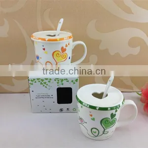 Heart Shape Ceramic Coffee Gift Mug With Spoon thumbnail-1