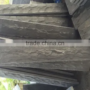 Mushroom Finished Tile Dark Grey Basalt Tiles Antique Black Basalt Wall Tiles thumbnail-2