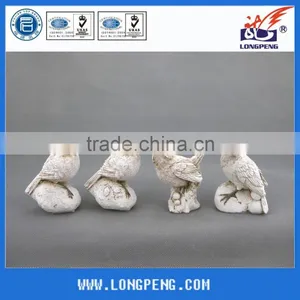 White Polyresin Bird Garden Decoration thumbnail-2