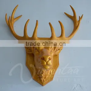 Modern Home Decoration Fiberglass Animal Head Sculpture Wall Hanging Statues thumbnail-1