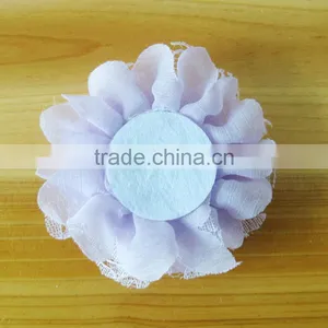 Chiffon and Mesh Flower Clip for Kids Hair Accessories for Baby Girl thumbnail-2