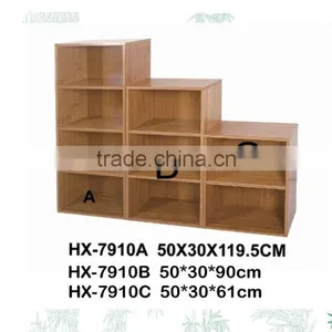 Small Portable Living Room Bookcase Modern Bamboo Book Shelf thumbnail-1