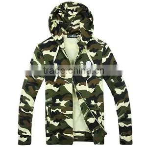 Wholesale Men Stylish Zip Hoodie Camo thumbnail-2