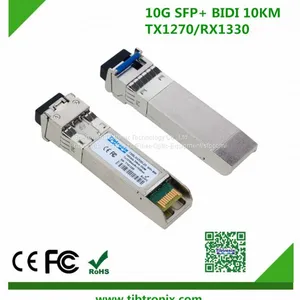 10Gb/s 10km BiDi SFP+ Transceiver Hot Pluggable, Single LC, +3.3V, 1270nm /1330nm CWDM DFB, DDM thumbnail-1